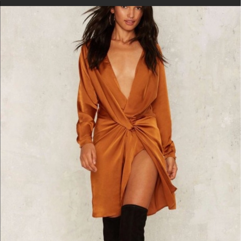 Nasty Gal Stage Night Mini Drape Dress